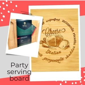 Bamboo Royal cut service board nwt
